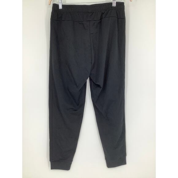 Adidas Men's Large Black Essentials Warm-Up Tapered 3-Stripes Track Pants L20-4 - Picture 4 of 7